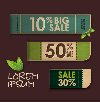 Ecology products price tags vector set 04 tags products product ecology   