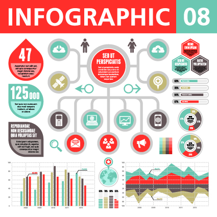 Vector Infographics and chart set 01 infographics infographic chart   
