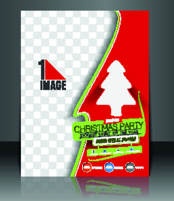 Christmas flyer cover design vector set 04 flyer cover christmas   