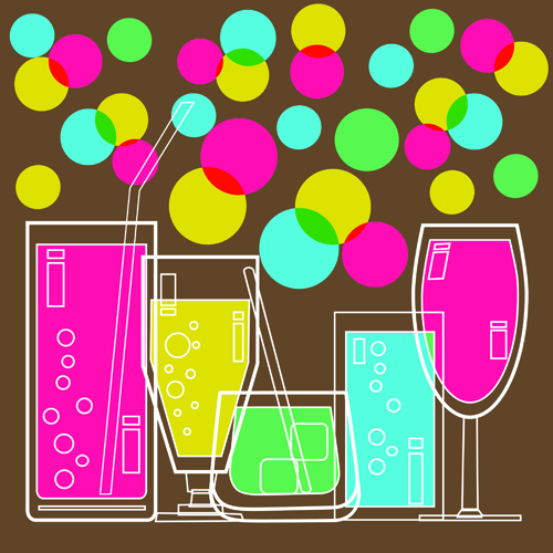 Various drinks design elements vector set 01 Various elements element drinks   