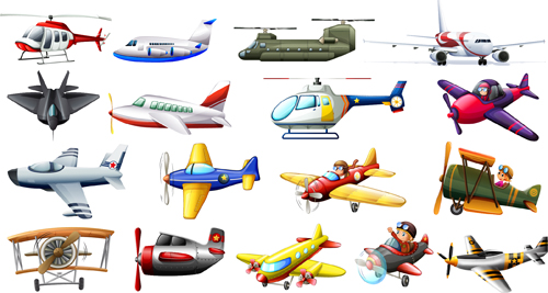 Aircraft cartoon vector material 03 material cartoon aircraft   