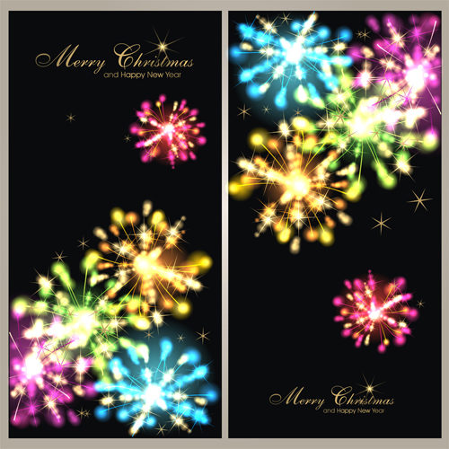 Fireworks christmas art background vector 02 Fireworks christmas background   