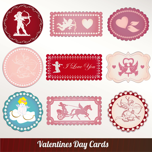 Valentine Cupid labels vector Valentine labels label cup   