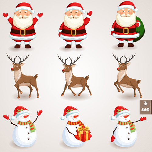Different Santa Claus design vector 04 santa claus santa different 2014   