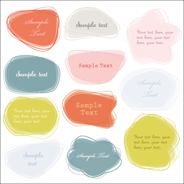 cartoon Cute Labels vector 04 vector labels cartoon   