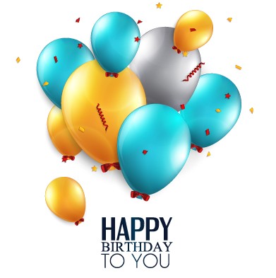 Shiny Balloon Happy Birthday design vector material 03 vector material material happy birthday happy birthday balloon   