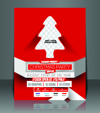 Christmas flyer cover design vector set 06 flyer cover christmas   