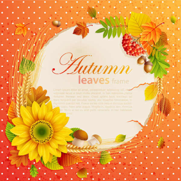 Flowers & Leaf vector Photo Frame 05 photo frame photo leaf flowers flower   