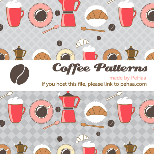 Cartoon coffee patterns vector backgrounds Vector Background patterns pattern coffee cartoon backgrounds background   