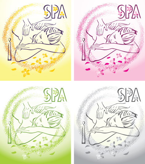 Spa beauty salon Illustration vector set 02 spa salon illustration beauty salon   