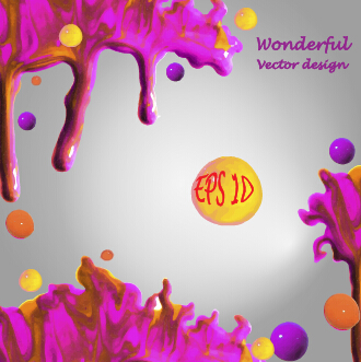 Wonderful oil paint art background vector 02 Wonderful paint oil   