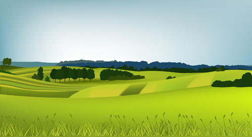 Beautiful fields landscapes vector set 06 landscape fields beautiful   