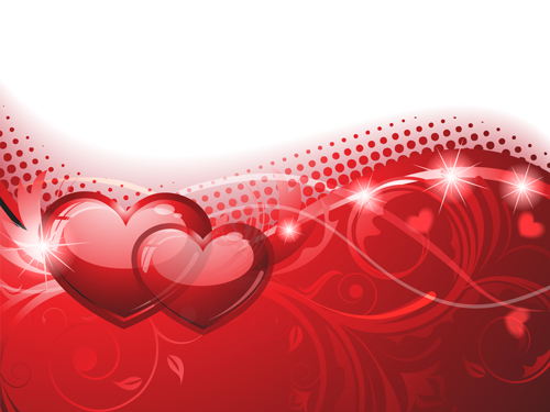 Background and Romantic hearts vector graphics 01 vector graphics romantic hearts   