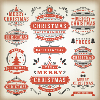 2015 Christmas sales labels vintage vector 01 vintage sales labels christmas 2015   