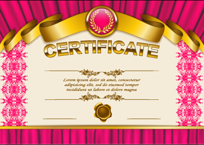 Vector certificate template exquisite vector 12 Vector Background certificate template certificate backgrounds   