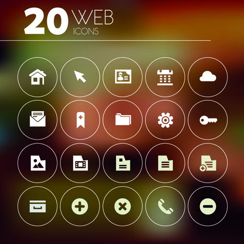 20 Kind creative web icons vector web icons web icon icons icon creative   