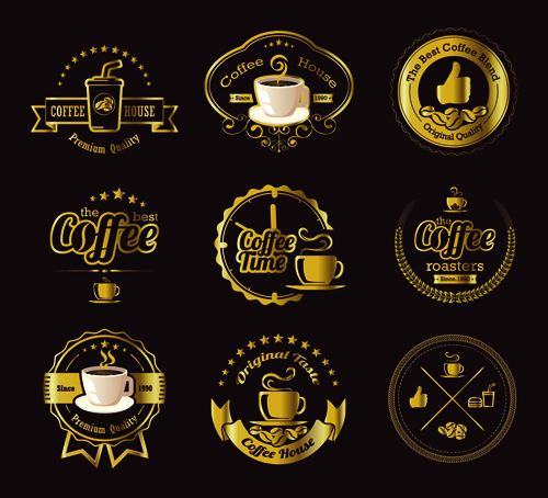 Original design coffee labels vector 02 original labels coffee   