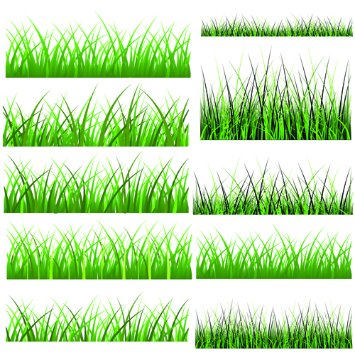 Vector Green Grass Elements set 05 green grass green grass elements element   
