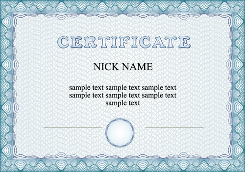 Commonly Certificate cover vector template 01 template cover Commonly certificate   