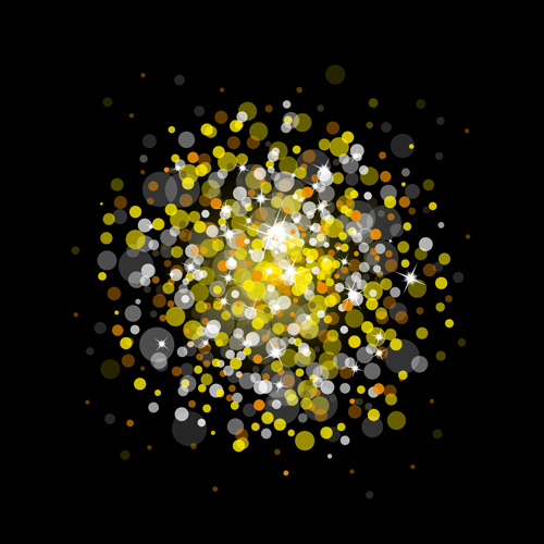 Golden halation with stars vector   