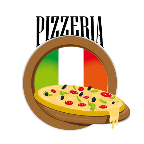 vector pizza elements art 03 set pizza elements element   