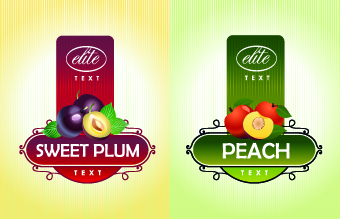 Different Fruit stickers vector set 04 stickers sticker fruit different   