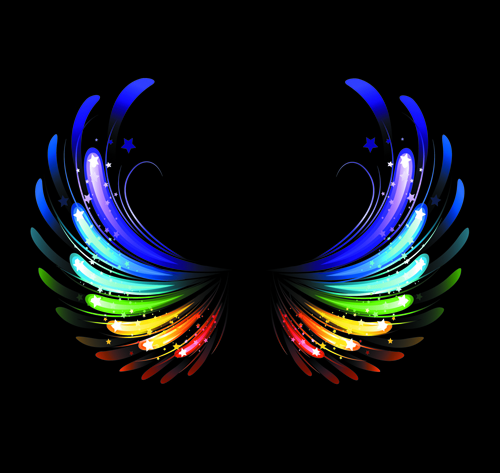 Colored light wing vector material wing material light colored   