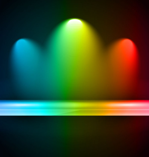 Rainbow Stage spotlights vector background 04 stage spotlights spotlight rainbow   