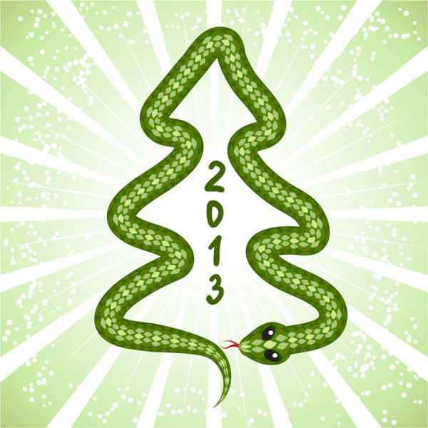 Shiny green 2013 Snake Year design elements 01 year snake shiny green elements element 2013   