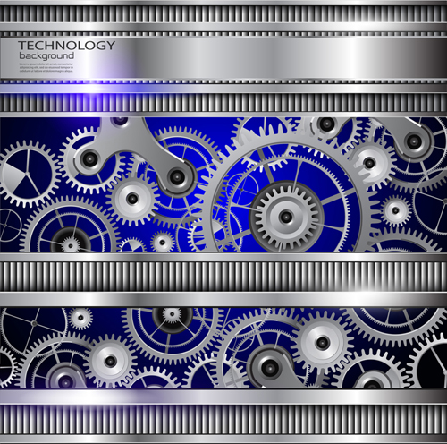 Set of Gears vector background 05 gears   