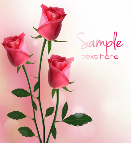 Set of Pretty rose elements vector 03 rose pretty elements element   