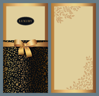 Delicate bow Invitation cards design vector 03 invitation cards invitation delicate card   