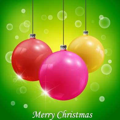 2014 Christmas colored baubles design vector 05 colored christmas baubles 2014   
