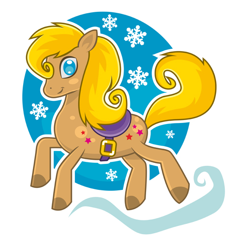 Horse 2014 cute design vector 01 horse cute 2014   