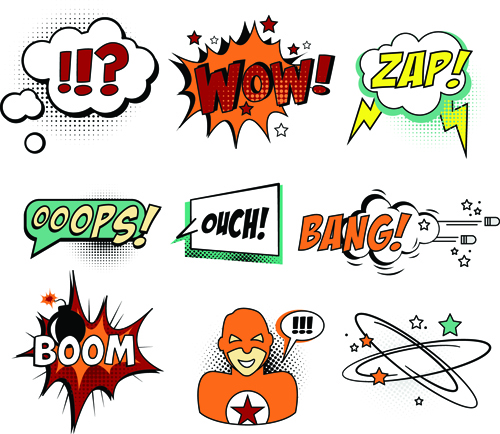 Cartoon speech bubbles for your text vector 01 40291 speech bubbles speech cartoon bubbles   