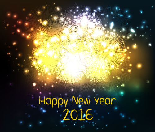 2016 new year with firework background vector 10 year new firework background 2016   