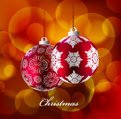 2014 Christmas colored baubles design vector 01 colored christmas baubles 2014   