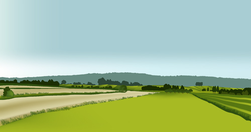 Beautiful fields landscapes vector set 08 landscape fields beautiful   