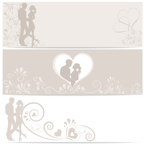 Lovers with heart design vector banners lovers lover heart banners banner   