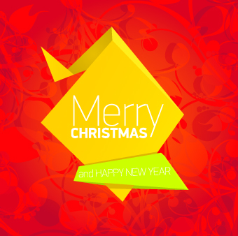 2014 Christmas creative origami background vector 03 creative origami creative christmas background vector background 2014   