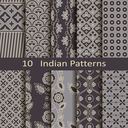 Vector Indian style seamless patterns 02 seamless patterns pattern Indian style   