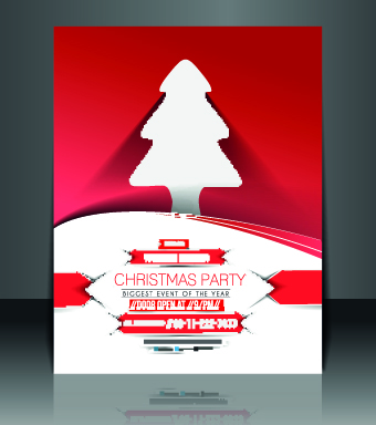 Christmas flyer cover design vector set 05 flyer cover christmas   