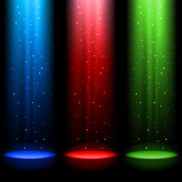 Rainbow Stage spotlights vector background 05 stage spotlights spotlight rainbow lights   