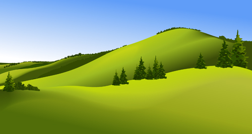 Beautiful fields landscapes vector set 03 landscape fields beautiful   