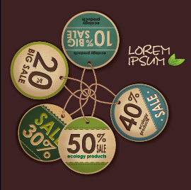 Ecology products price tags vector set 03 tags products product ecology   