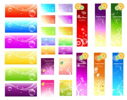 Dantasy styles banners with cards vector variety style fantasy cards banners background   