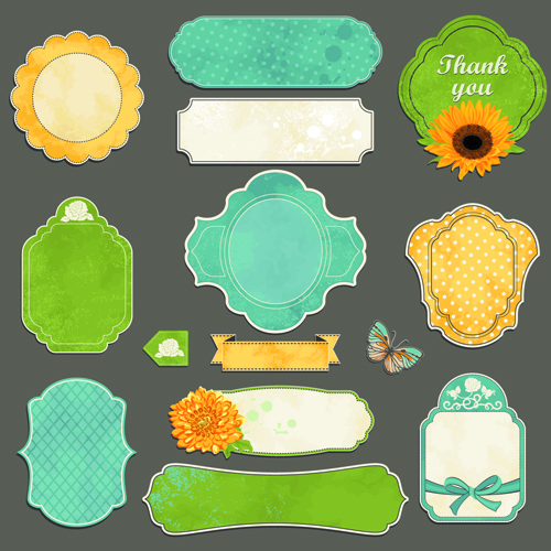 Vintage Sticker labels vector 02 vintage sticker labels label   