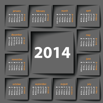 Calendar 2014 vector huge collection 95 Huge collection calendar 2014   