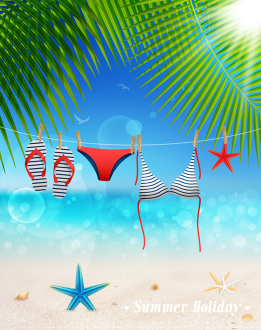 Vector summer vacation background vacation summer background   