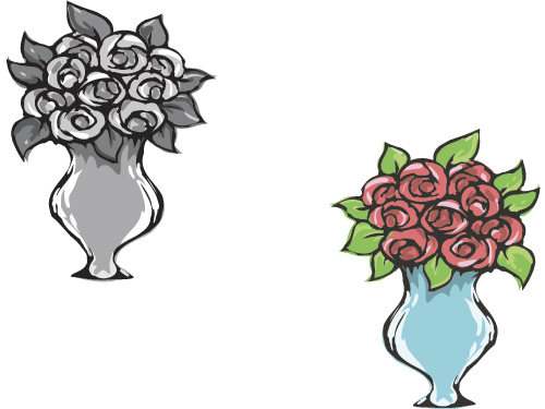 Hand drawn flowers in pot vector material 05 pot hand drawn flowers   